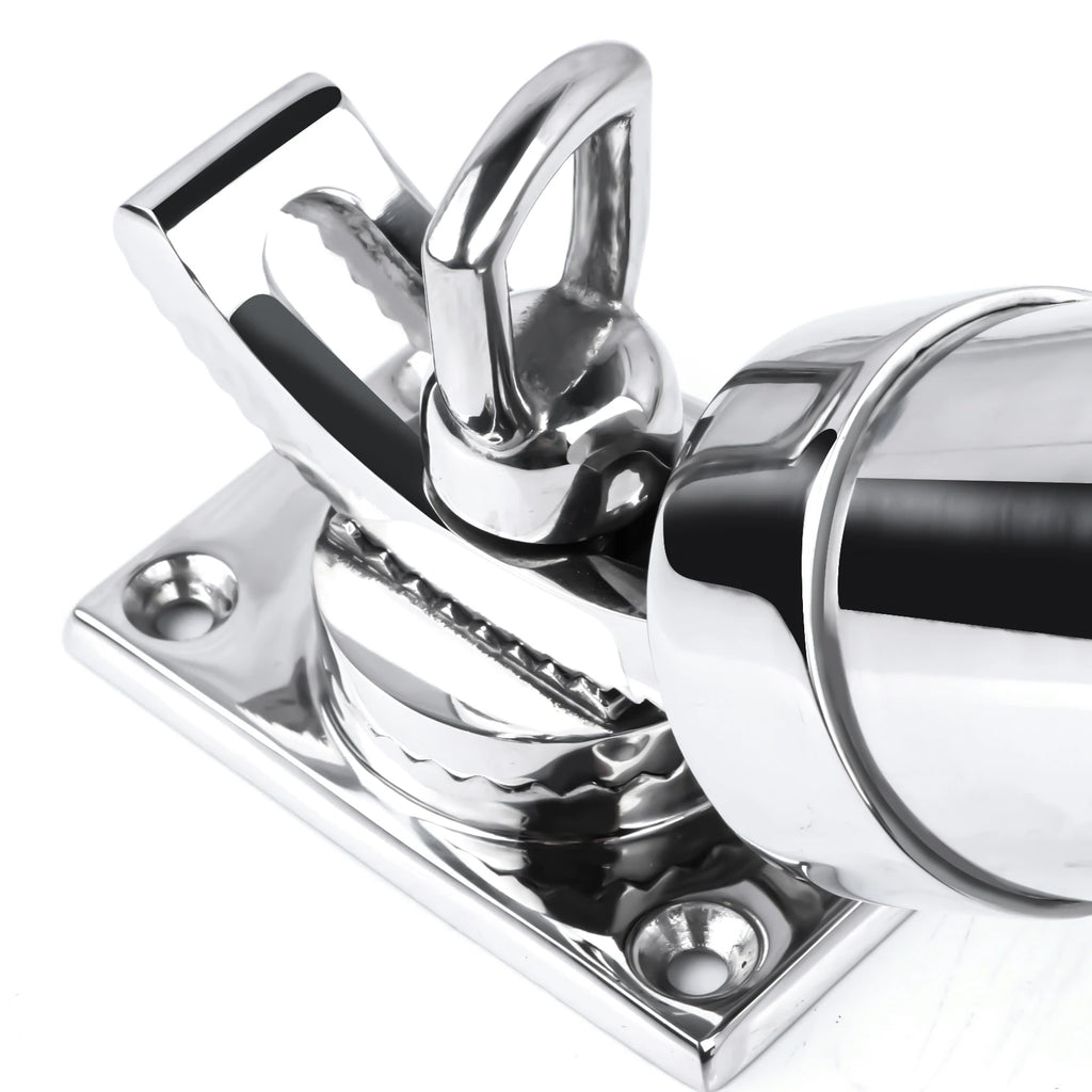 316 Stainless Steel Fishing Rod Holder, Deck Mount, Adjustable Yacht Rod Pod, Boat Accessories