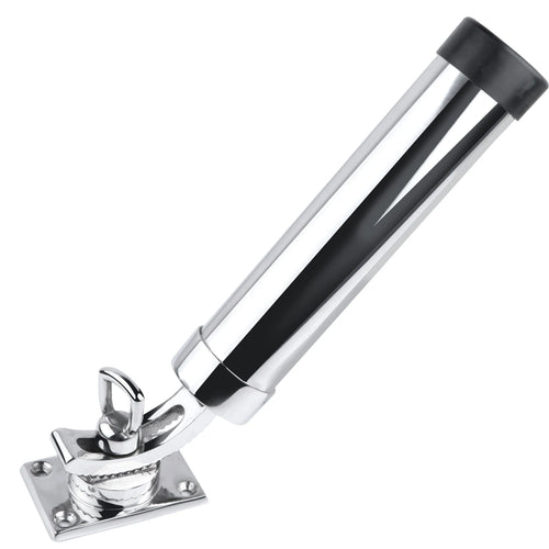 316 Stainless Steel Fishing Rod Holder, Deck Mount, Adjustable Yacht Rod Pod, Boat Accessories