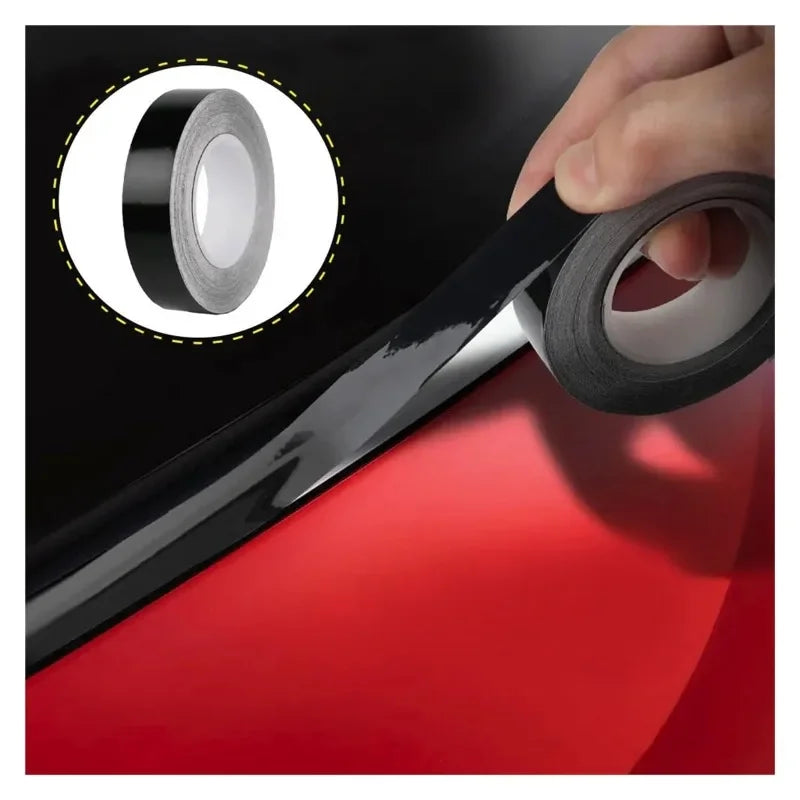 2cm*10m Stickers Bright Black Auto Window Edge Protector Trim Car Body Door Anti-scratch Protection Strip Styling Decorative