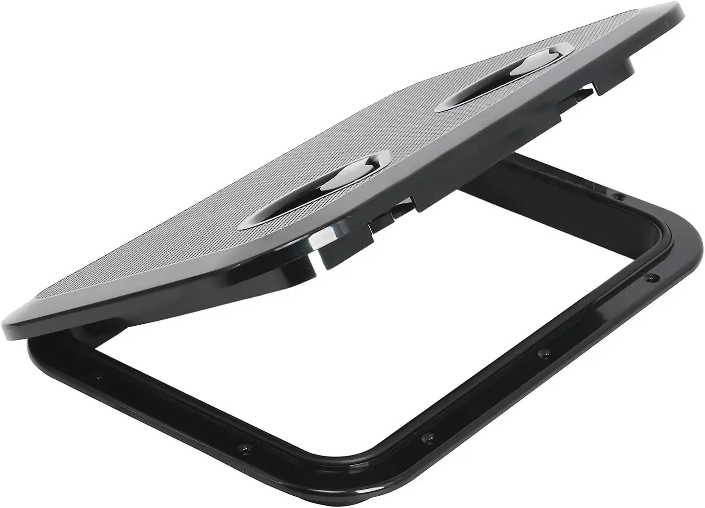 Deck Hatch Boat Deck Hatch Access Hatch and Lid Marine Hatch for Boat 12-3/8" X 17-1/4" - White - 315mmx440mm (Black)