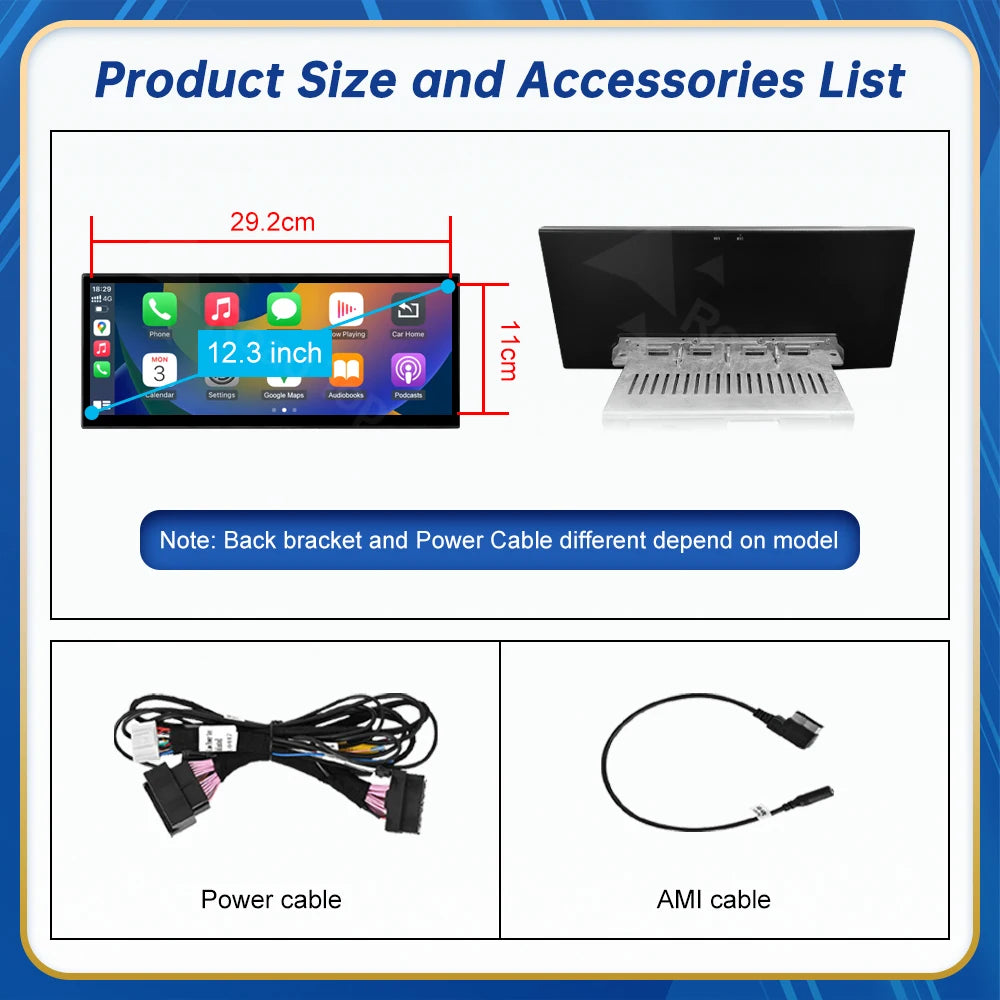 CN Road Top 12.3 Inch Touch Display For Audi A3 S3 2014-2019 Multimedia Player Andriod Auto Link GPS Carplay Screen Car Play