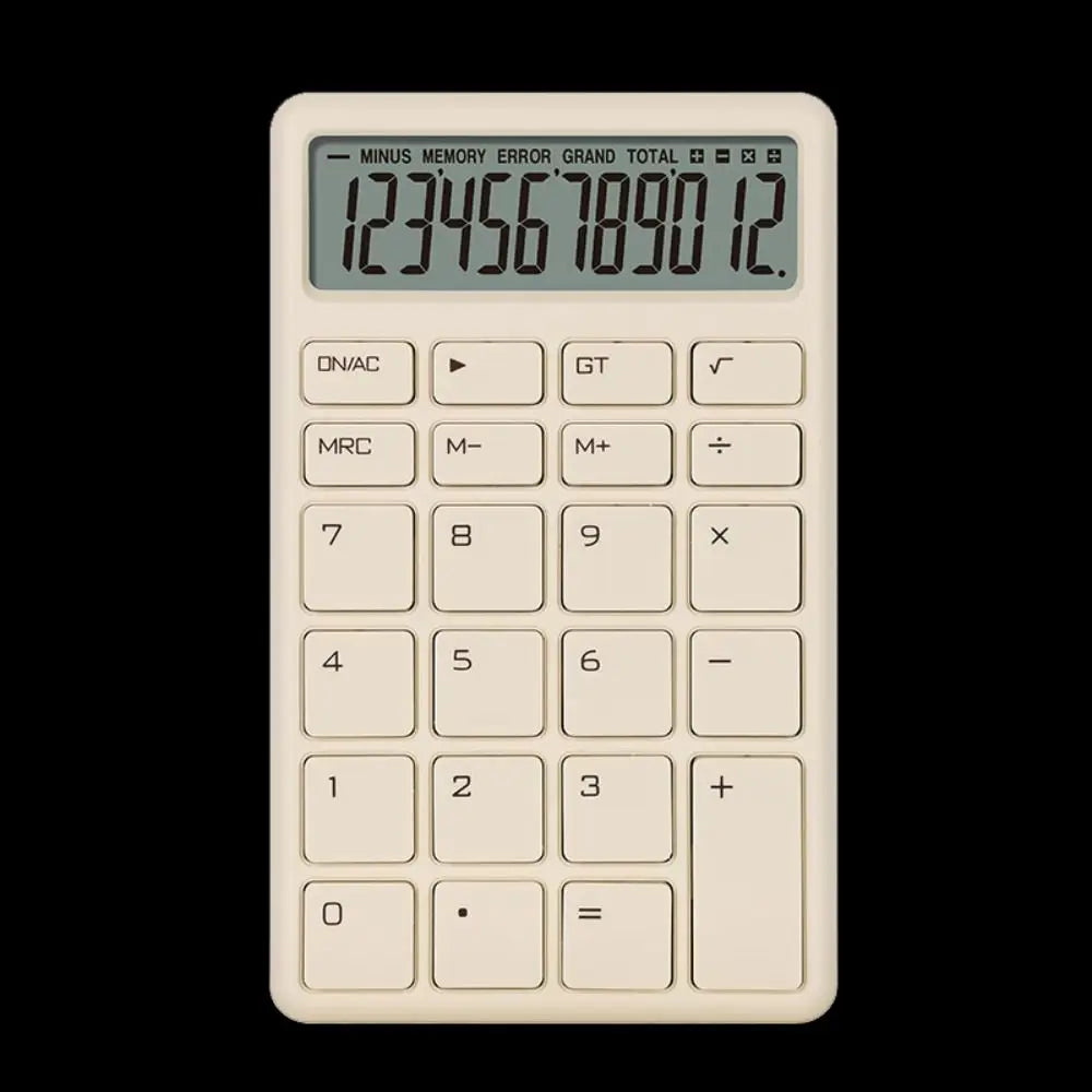 Student Calculator Simple Design 12 Digits Basic Calculator High Sensitivity Button Portable Calculator Student Stationery