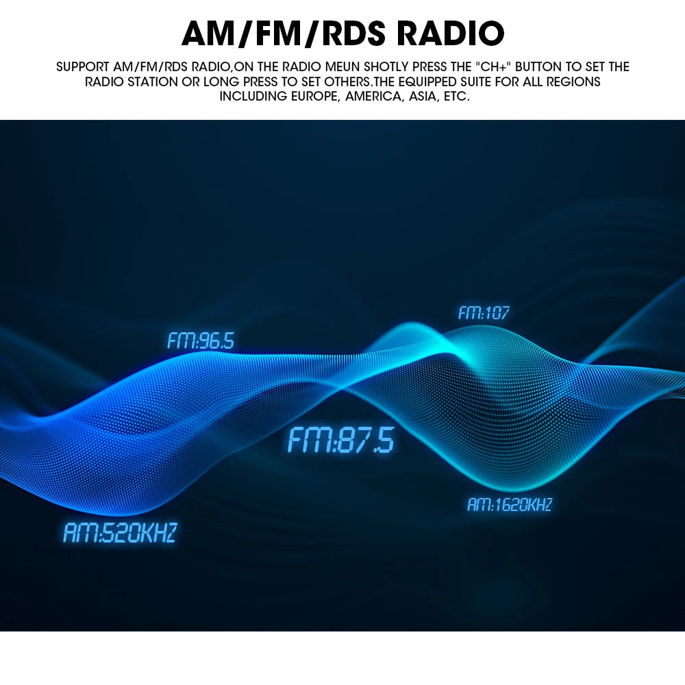 AKAMATE Boat Radio MP5 Marine Stereo Source Media Player AM FM RDS Receiver MP3 MP4 Video Play Bluetooth AUX for ATV UTV SPA RZR