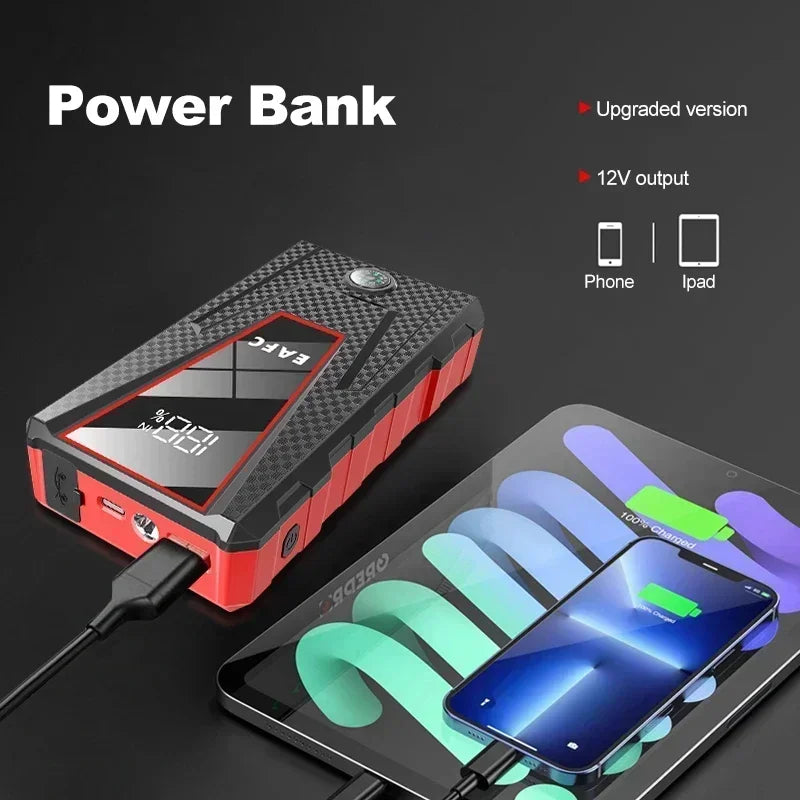 Power Bank 2000A/1200A Jump Starter Portable Battery Charger Car Booster 12V Auto Starting Device Emergency Car Battery Starter
