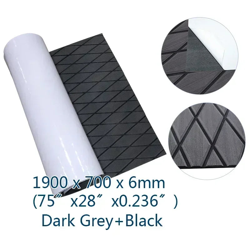 1900*700*6mm Self-Adhesive EVA Foam Decking Sheet Mat Boat Floor Deck Non-slip Pad for Motorboats RVs Yachts Kayaks Accessories
