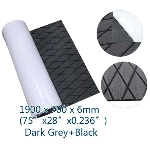 1900*700*6mm Self-Adhesive EVA Foam Decking Sheet Mat Boat Floor Deck Non-slip Pad for Motorboats RVs Yachts Kayaks Accessories