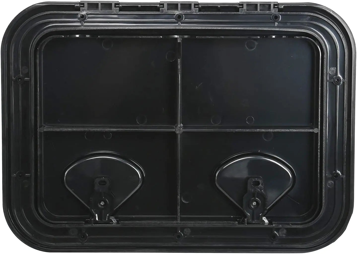 Deck Hatch Boat Deck Hatch Access Hatch and Lid Marine Hatch for Boat 12-3/8" X 17-1/4" - White - 315mmx440mm (Black)