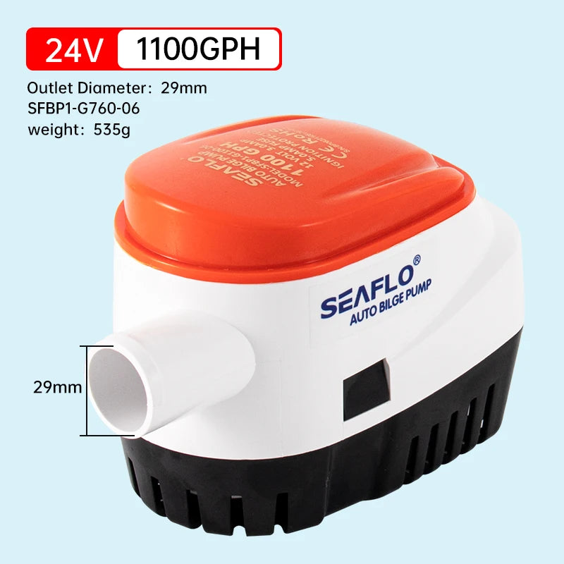 Marine Water Pump Small Bilge Pump 12V24V Yacht Drainage Fast Boat DC Submersible Pump Bilge Automatic Drainage Pump