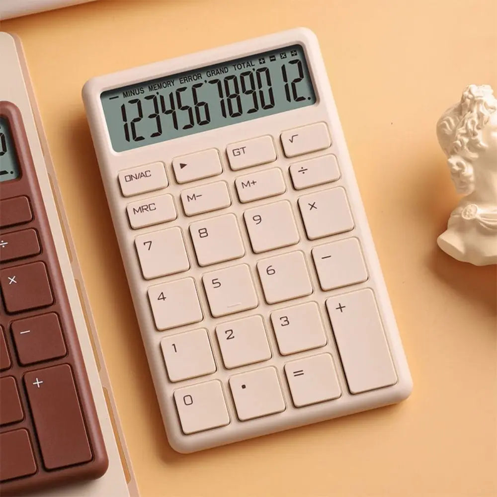 Student Calculator Simple Design 12 Digits Basic Calculator High Sensitivity Button Portable Calculator Student Stationery