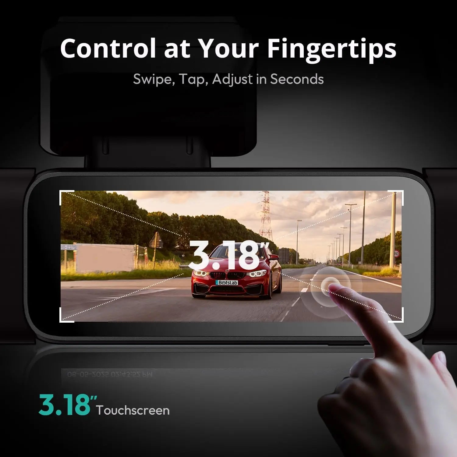 3K 4 Channel Dash Cam 560° All-Sides View Front Rear Inside Car Camera GPS WiFi Night Vision Voice Control Free 128GB Card
