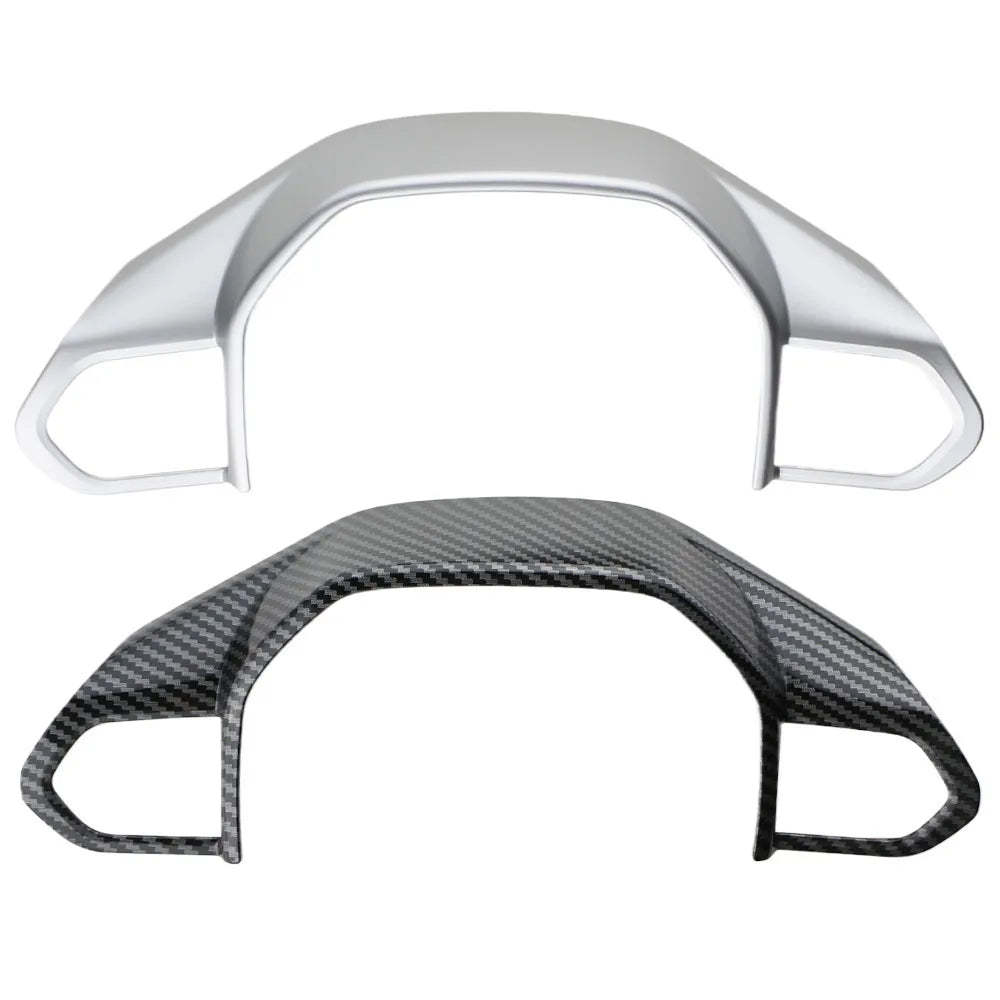 For Peugeot 208 E208 2020-2024 ABS Carbon Fiber Steering Wheel Cover Trim Sticker Decoration Auto Interior Accessory