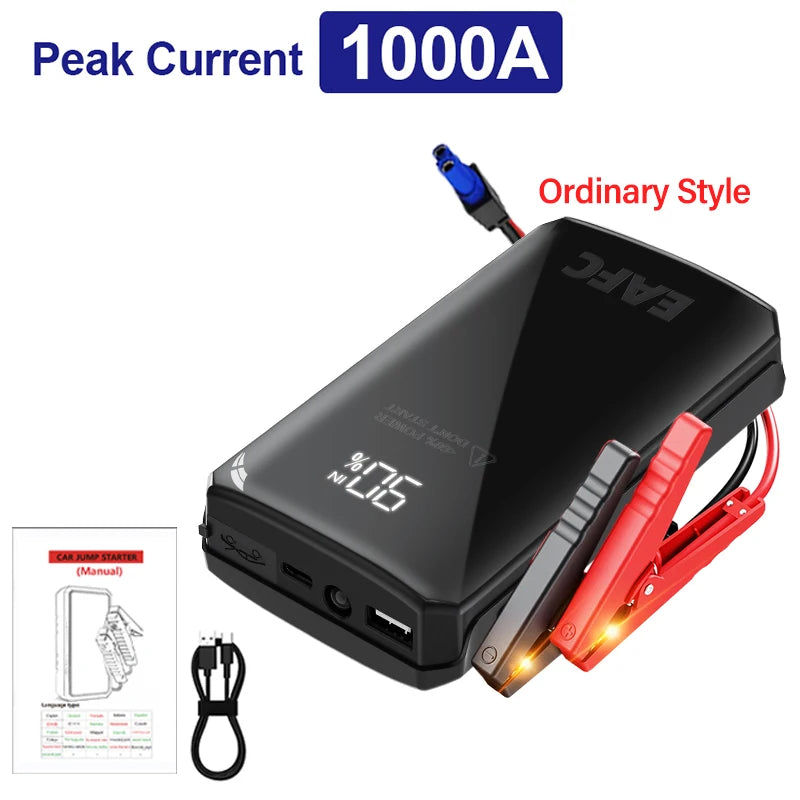 Power Bank 2000A/1200A Jump Starter Portable Battery Charger Car Booster 12V Auto Starting Device Emergency Car Battery Starter