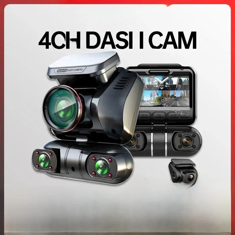 M10Max 2K 1440P Cam Car DVR 4CH 360 Camera 24H Parking Monitor & GPS Night Auto Video Recorder 256Gmax