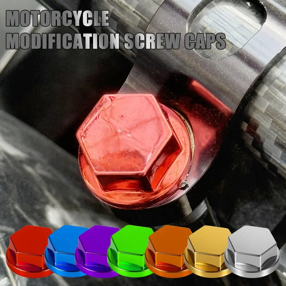 30pcs Motorcycle Engine Screw Cap Bolt Topper Cover Trim Set Universal for Honda Suzuki Kawasaki Moto Replaceable Accessories