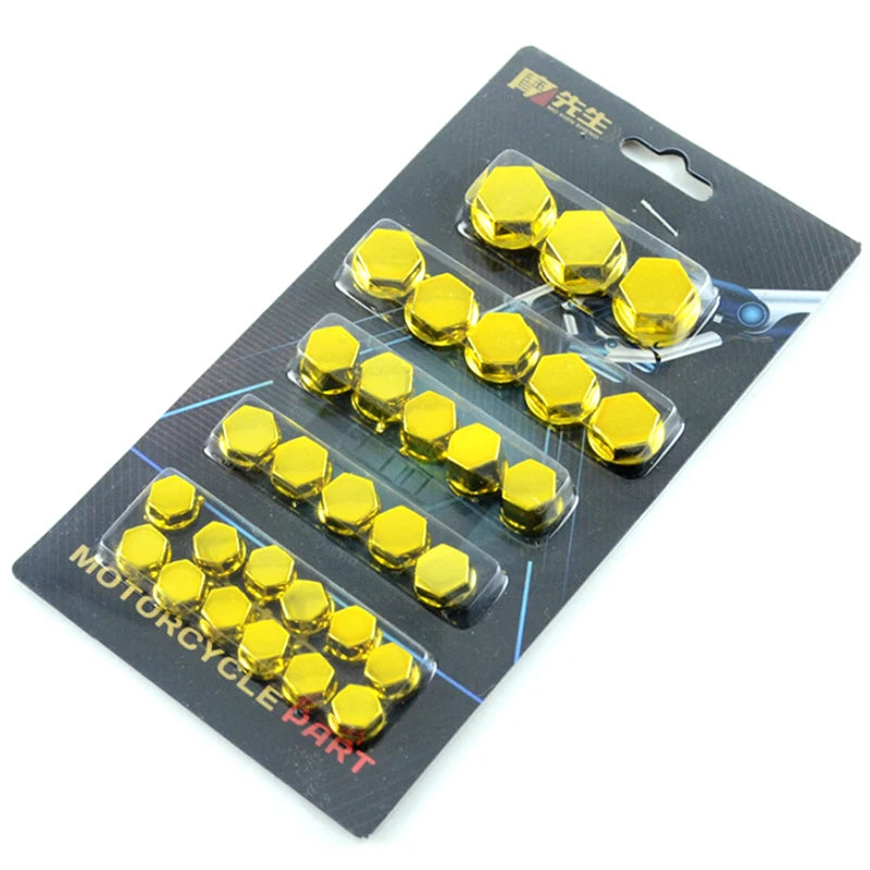 30pcs Motorcycle Modified Parts Head color chrome plated Screw Cover Decor Screw Cap Parts