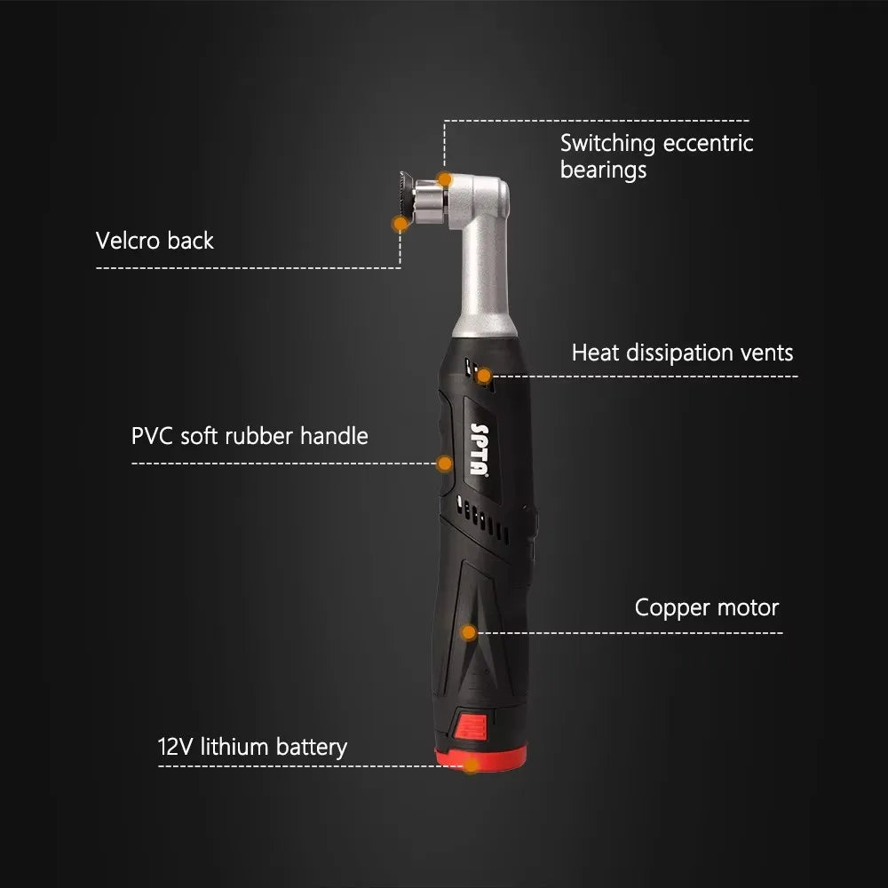 SPTA LD101 Cordless Mini Car Polisher,12V Micro Cordless Scratches Killer RO/DA Mini Car Polisher for Polishing and Cleaning