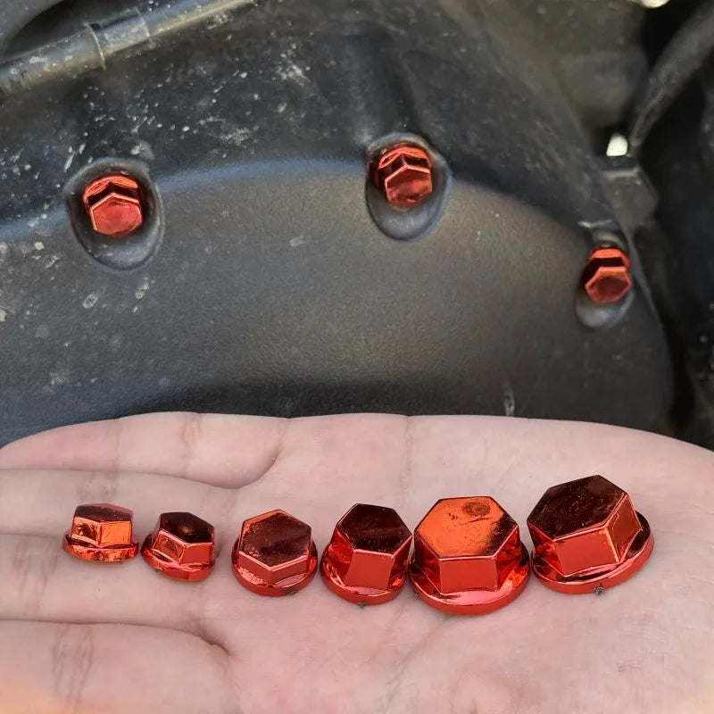 Motorcycle Engine Bolt Cover Hexagon Screw Cap Decoration Accessories for Scooter Engine Head Styling Upgrade Parts