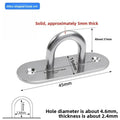 10pcs M6 M5 M8 Oval Eye Board Marine Deck Buckle Staple Boat Shade Sail Mounting Fastening Set-304 Marine Grade Stainless Steel
