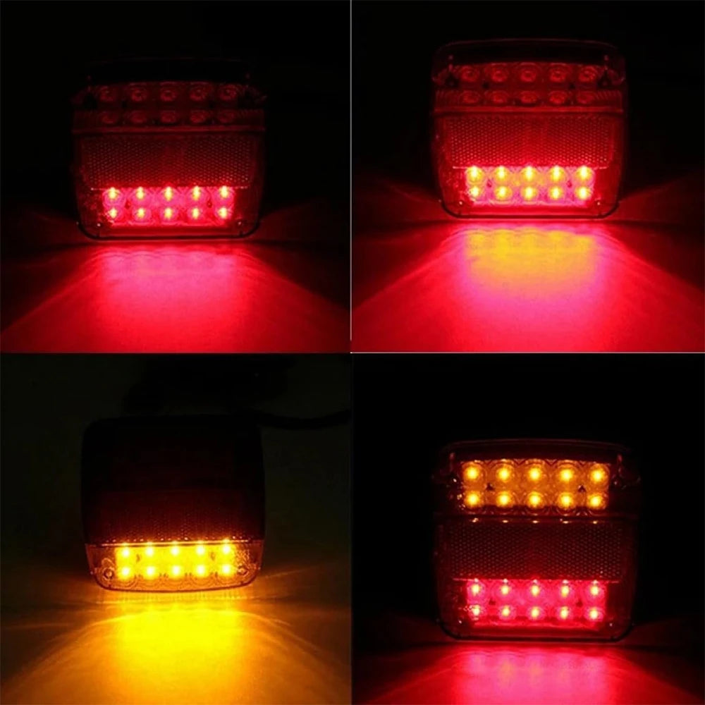 Magnetic Wireless LED Trailer Rear Taillight Signal Warning Brake Lamp Truck Tail Light For Caravan RV Camper Lorry Truck