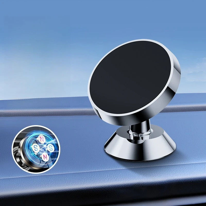 Magnetic Phone Holder for Car, Magnetic Car Mount for Cell Phone, 360° Rotation Universal Car Holder Fits All Smartphones