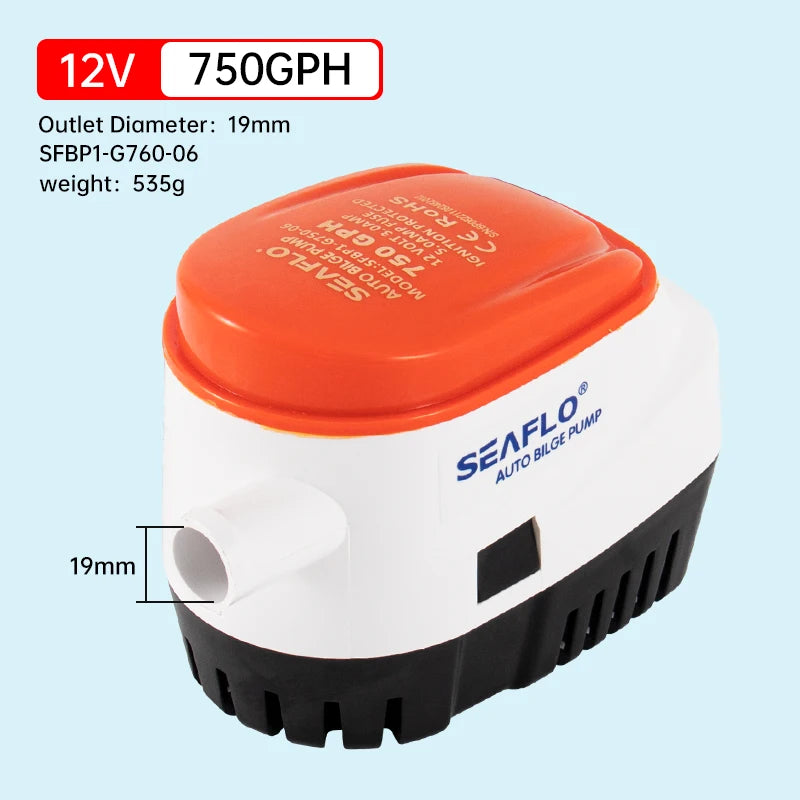 Marine Water Pump Small Bilge Pump 12V24V Yacht Drainage Fast Boat DC Submersible Pump Bilge Automatic Drainage Pump