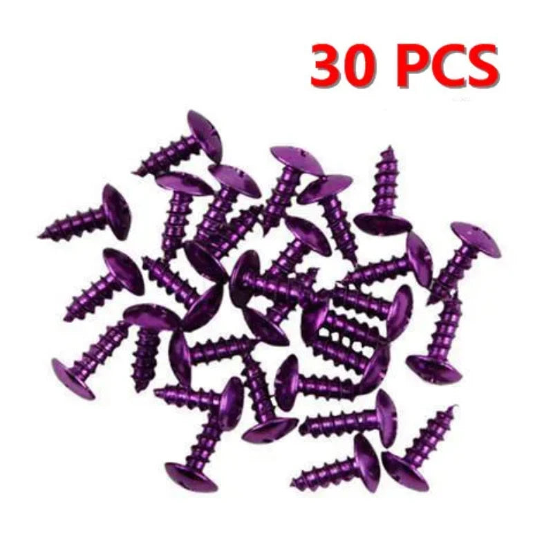 30 pc/lot M5x16 aluminum motorcycle screw colorful color motorbike motor bicycle Motorcycle self-tapping screws M5*16 screw