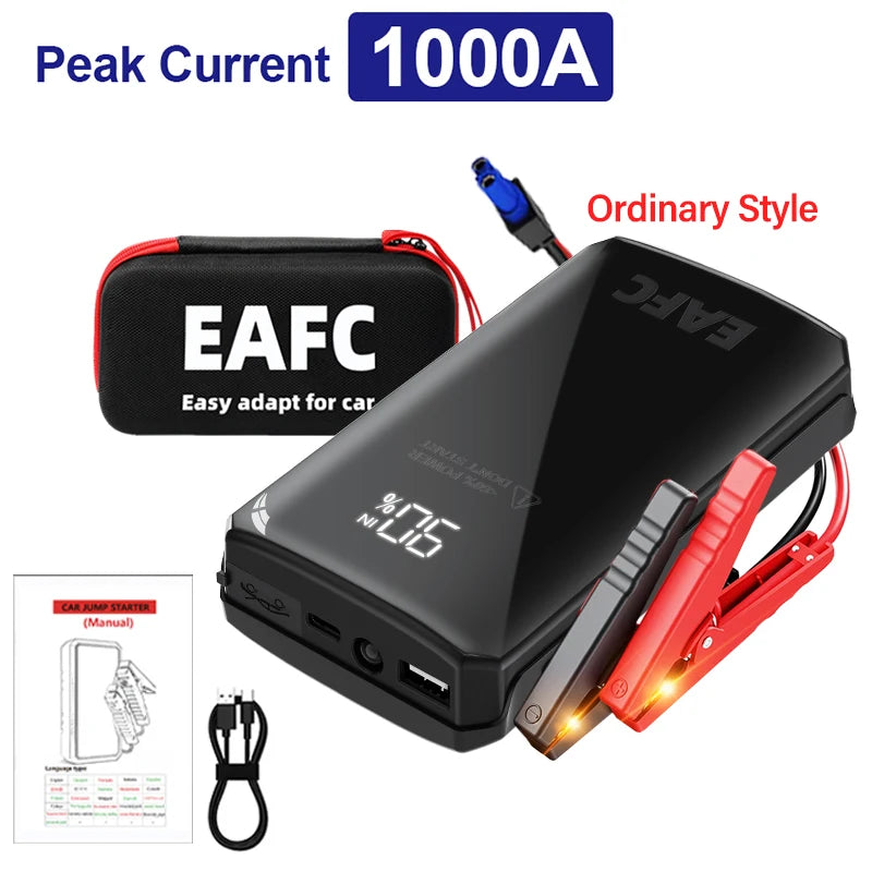 Power Bank 2000A/1200A Jump Starter Portable Battery Charger Car Booster 12V Auto Starting Device Emergency Car Battery Starter