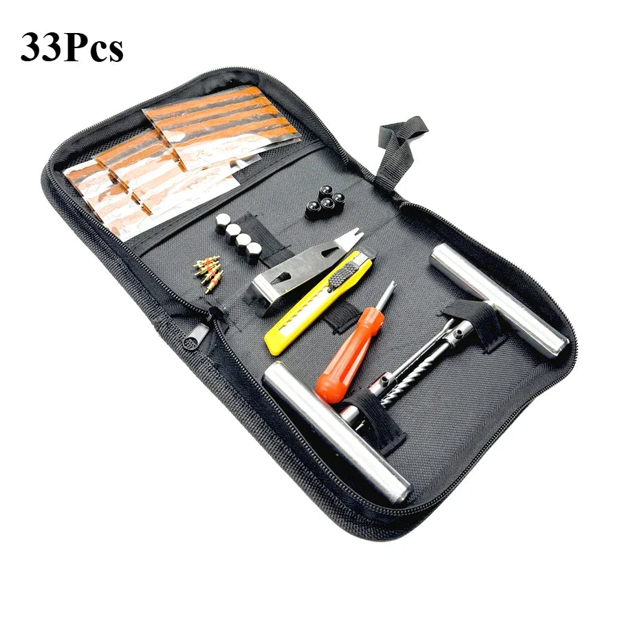 New 33/45Pcs AutoTire Repair Kit Tire Repair Kit Auto Bike Tire Repair Puncture Plug Garage Car Accessories