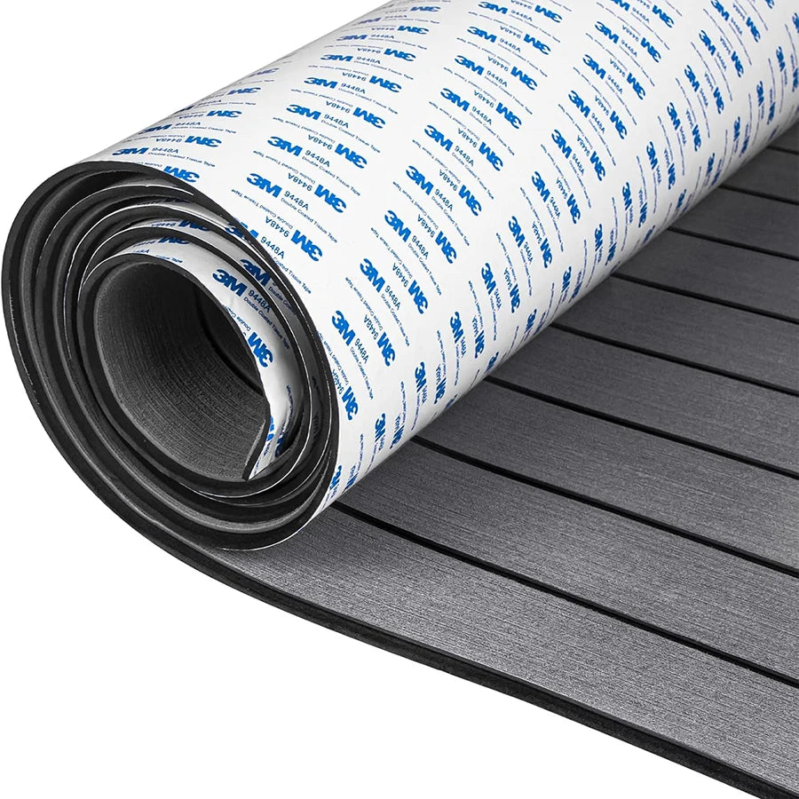 2400*450mm EVA Foam Boat Flooring Adhesive Backing Marine Self-Adhesive Decking Faux Teak Sheet Jon Swim Platform Helm Pad RV