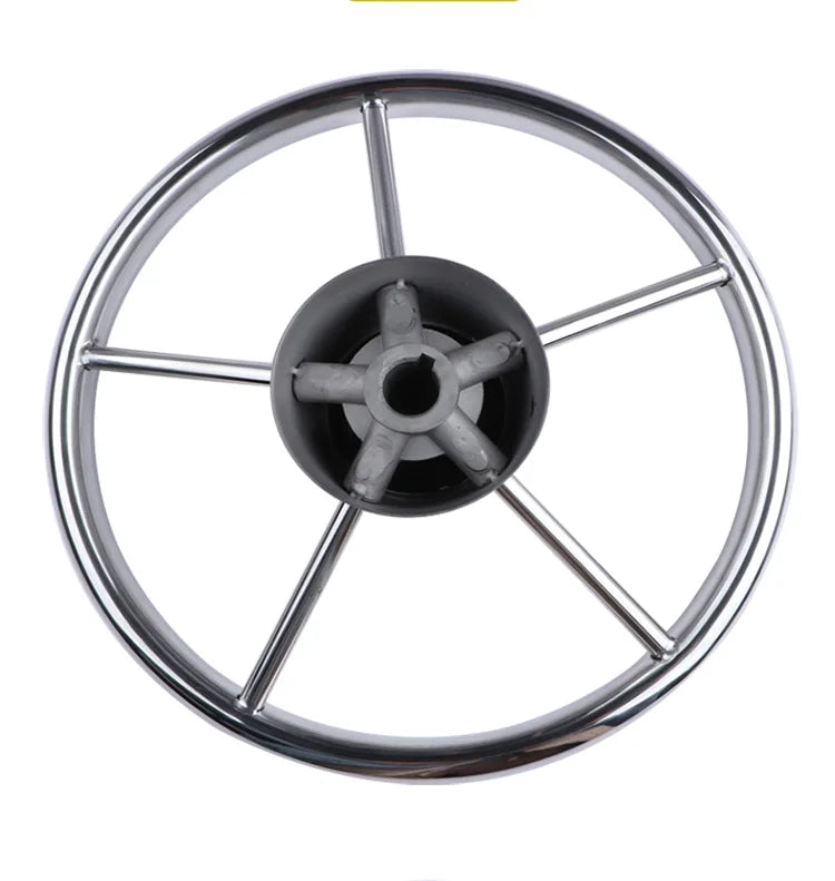 Boat Accessories  Steering Wheel With knob Stainless Steel 5 Spoke 25 Degree 11'' For Marine Yacht
