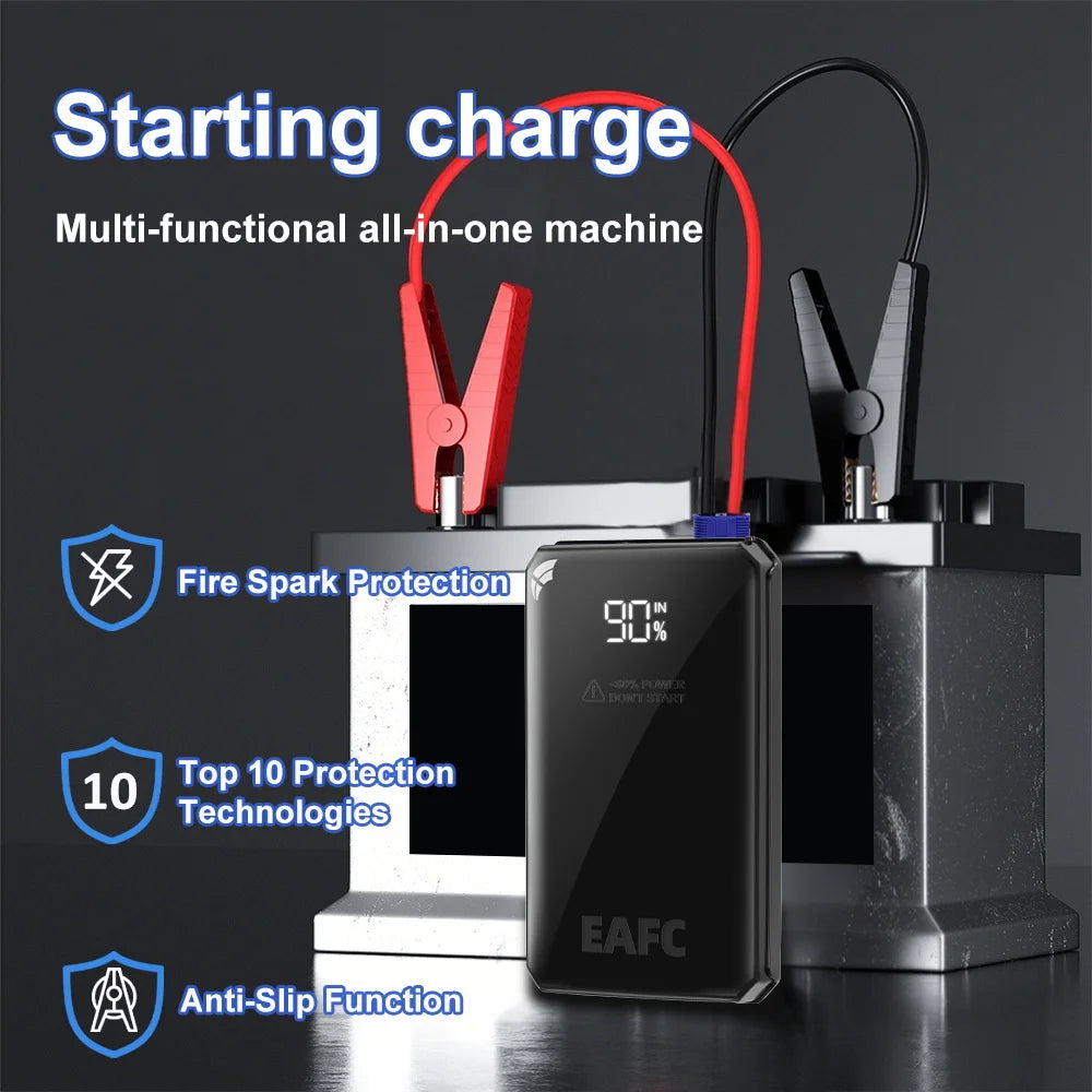 Power Bank 2000A/1200A Jump Starter Portable Battery Charger Car Booster 12V Auto Starting Device Emergency Car Battery Starter
