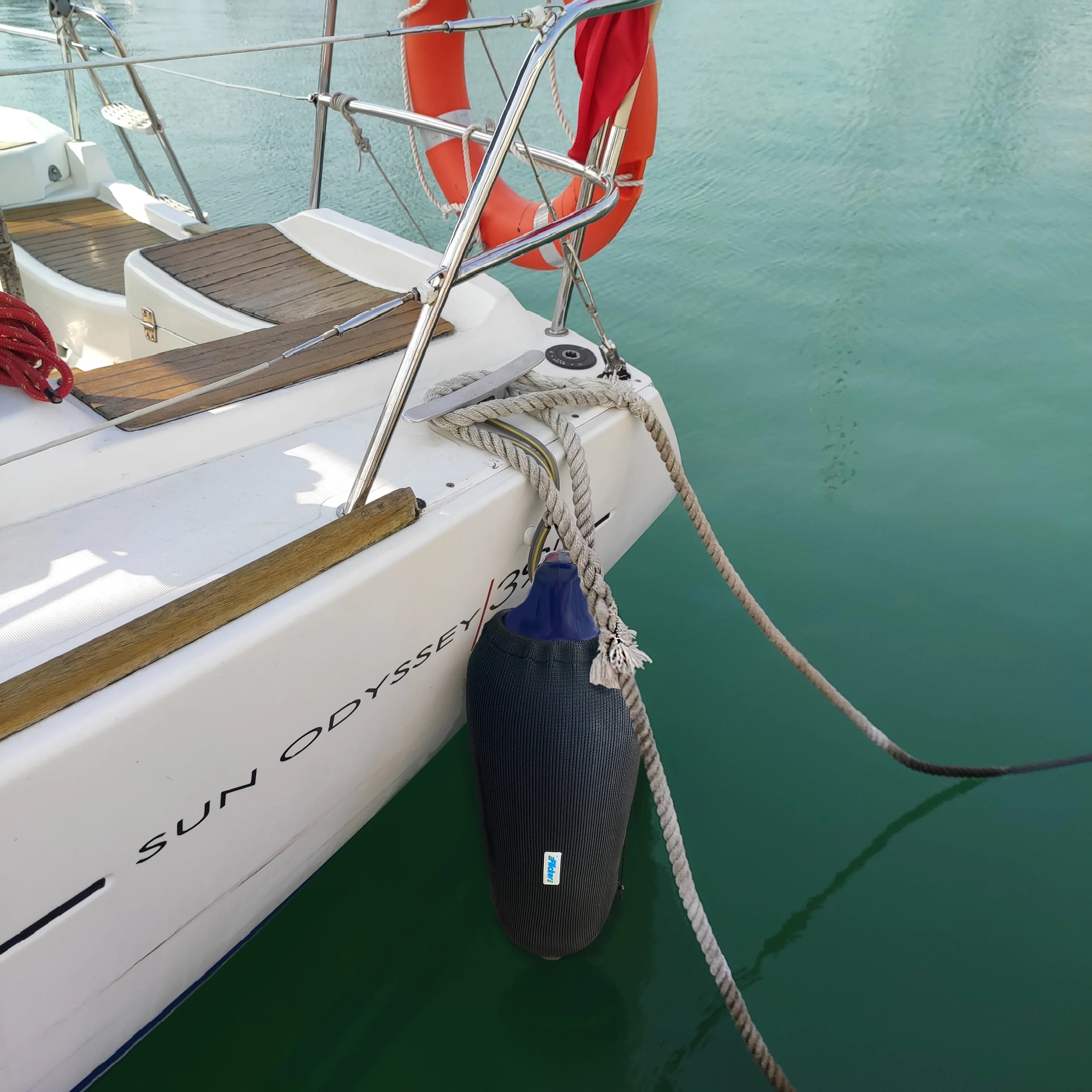 Boat Fender Covers Set (2/4 Pack), Marine Fender Socks, Heavy-Duty Polyester Knit, Tightenable Drawstring, Protect Hull from Scr