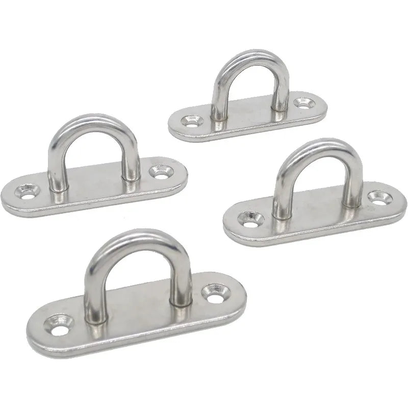 10pcs M6 M5 M8 Oval Eye Board Marine Deck Buckle Staple Boat Shade Sail Mounting Fastening Set-304 Marine Grade Stainless Steel