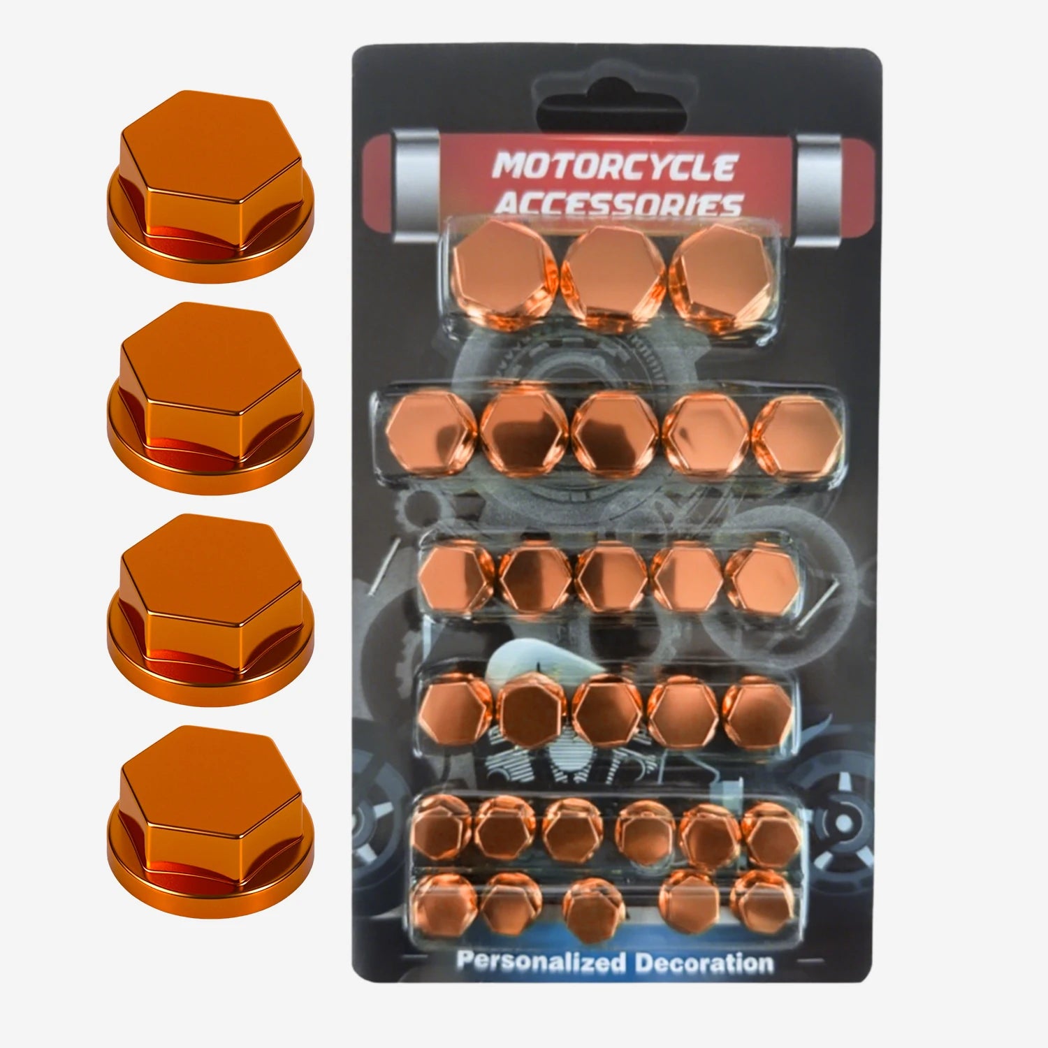 Motorcycle Engine Bolt Cover Hexagon Screw Cap Decoration Accessories for Scooter Engine Head Styling Upgrade Parts