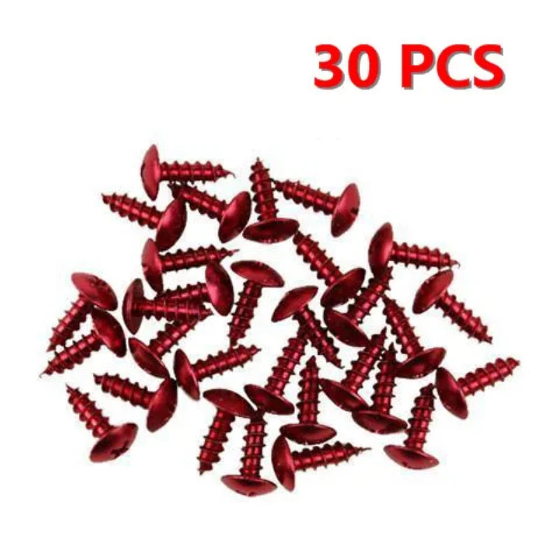 30 pc/lot M5x16 aluminum motorcycle screw colorful color motorbike motor bicycle Motorcycle self-tapping screws M5*16 screw