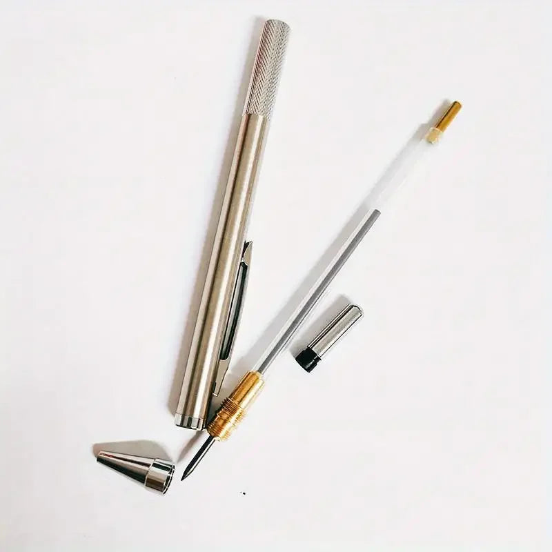 All Metal Mechanical Pencils 0.3, 0.5, 0.7, 0.9, 1.3 2.0Mm Lead Refills  Art, Writing, Sketching Retractable Design