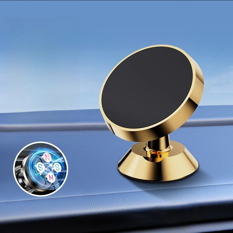 Magnetic Phone Holder for Car, Magnetic Car Mount for Cell Phone, 360° Rotation Universal Car Holder Fits All Smartphones