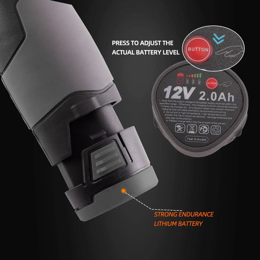 SPTA Mini Cordless Polisher for Car Detailing 2x2.0Ah Batteries Dual Action Rotary Buffer Auto Machine Set with Polishing Pads