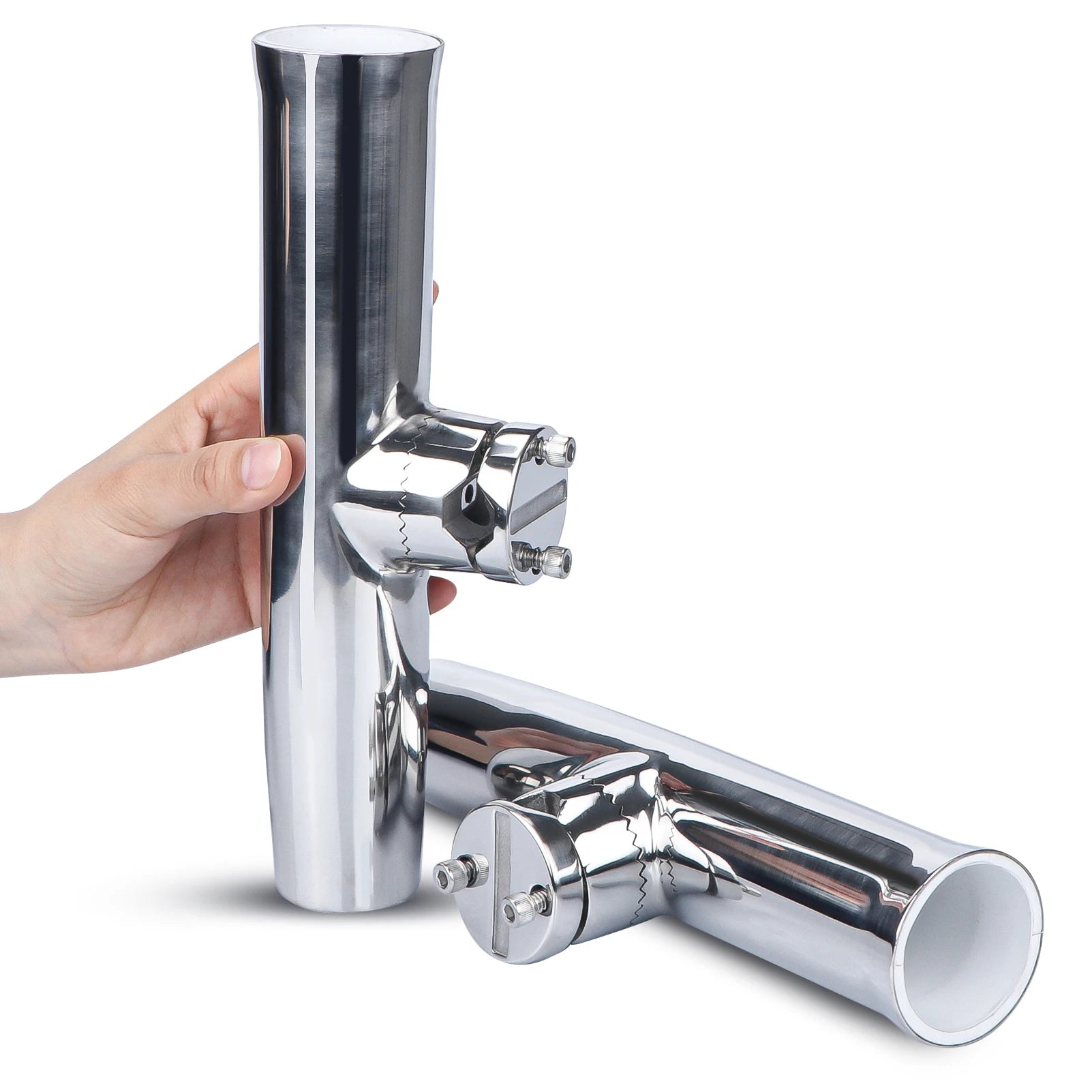 Boat Accessories Fishing Rod Holder Clamp Side Mount 7/8"-1" Rail Marine Boat Stainless Steel Rod Pole Bracket Tool