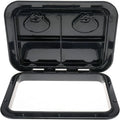 Deck Hatch Boat Deck Hatch Access Hatch and Lid Marine Hatch for Boat 12-3/8" X 17-1/4" - White - 315mmx440mm (Black)