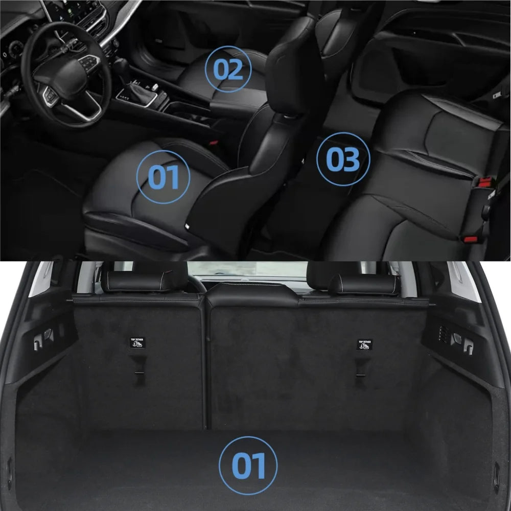 for Leapmotor T03 EV 2024 2025 2026 Car Floor Mats Trunk Pad TPE 3D Foot Mat Odorless Tray Anto Accessories Black