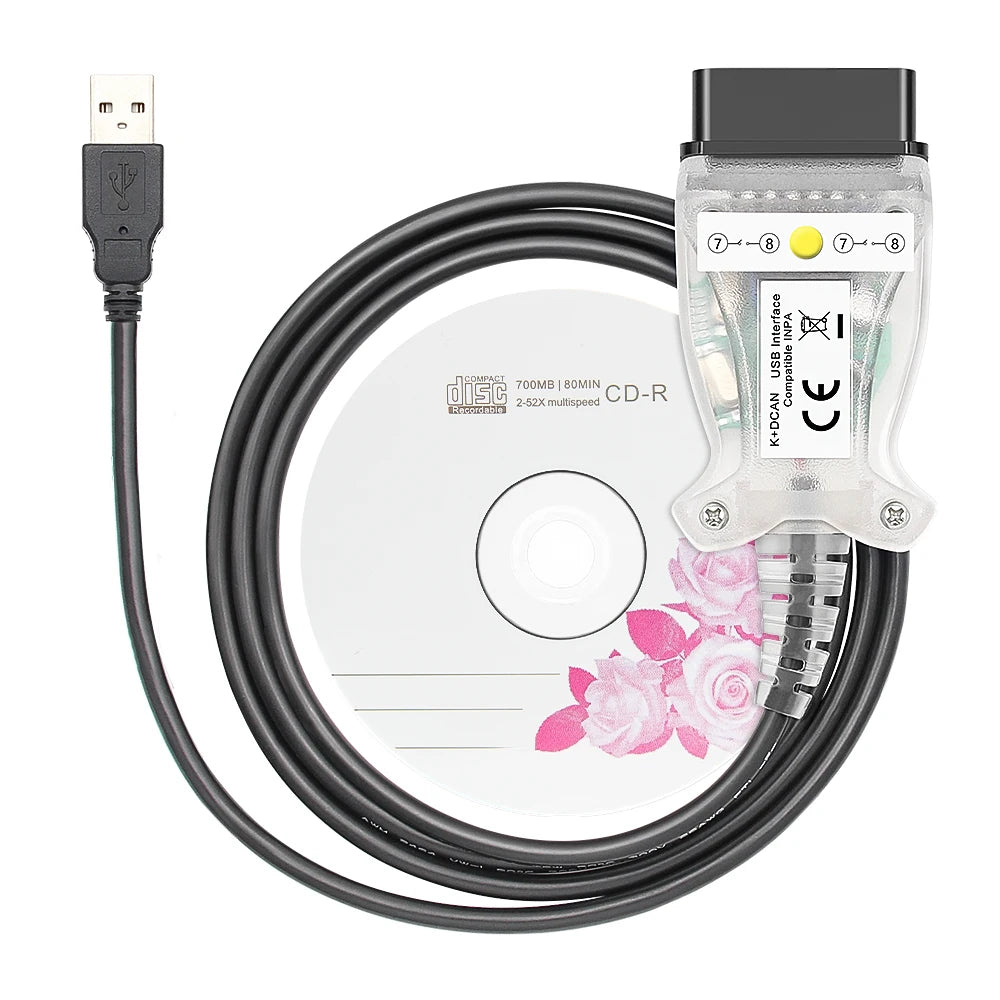 K DCAN K+CAN FTDI Chip OBD2 Auto Car Diagnostic Tools OBD 2 Scanner Switch USB Interface Cable K + DCAN OBD Diagnostic Cable