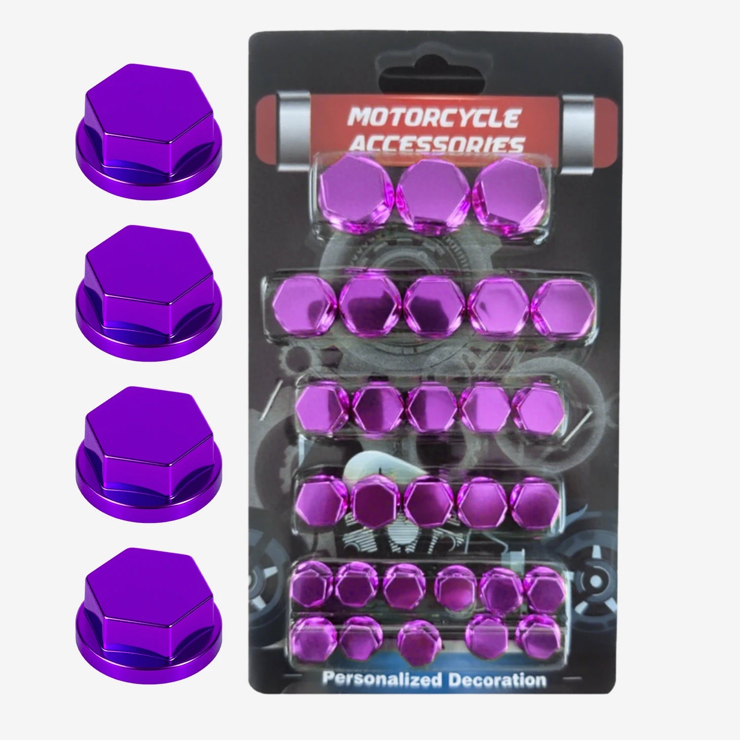 Motorcycle Engine Bolt Cover Hexagon Screw Cap Decoration Accessories for Scooter Engine Head Styling Upgrade Parts