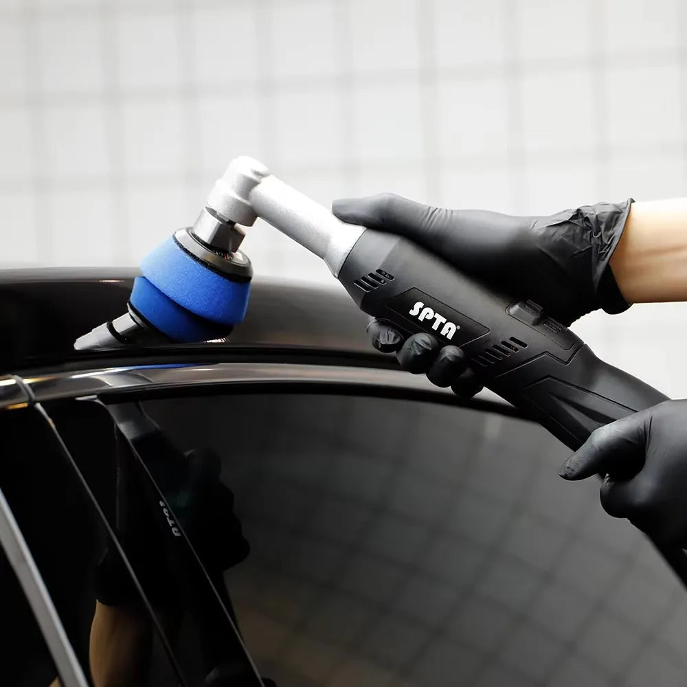 SPTA LD101 Cordless Mini Car Polisher,12V Micro Cordless Scratches Killer RO/DA Mini Car Polisher for Polishing and Cleaning
