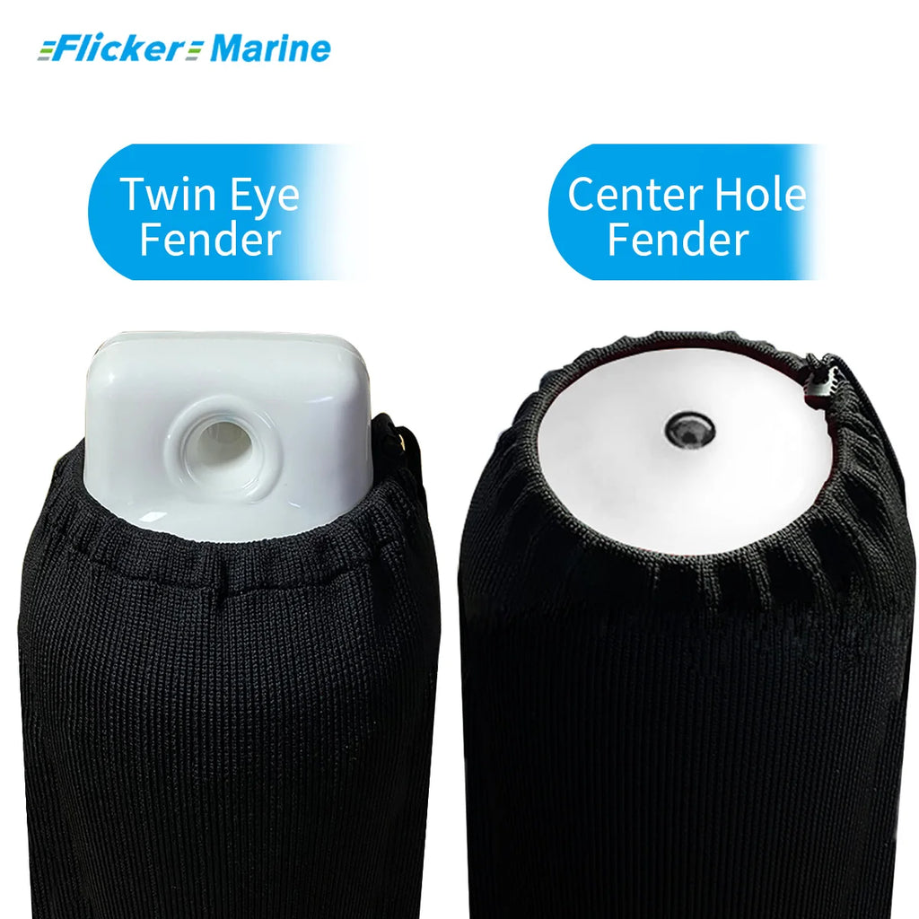Boat Fender Covers Set (2/4 Pack), Marine Fender Socks, Heavy-Duty Polyester Knit, Tightenable Drawstring, Protect Hull from Scr