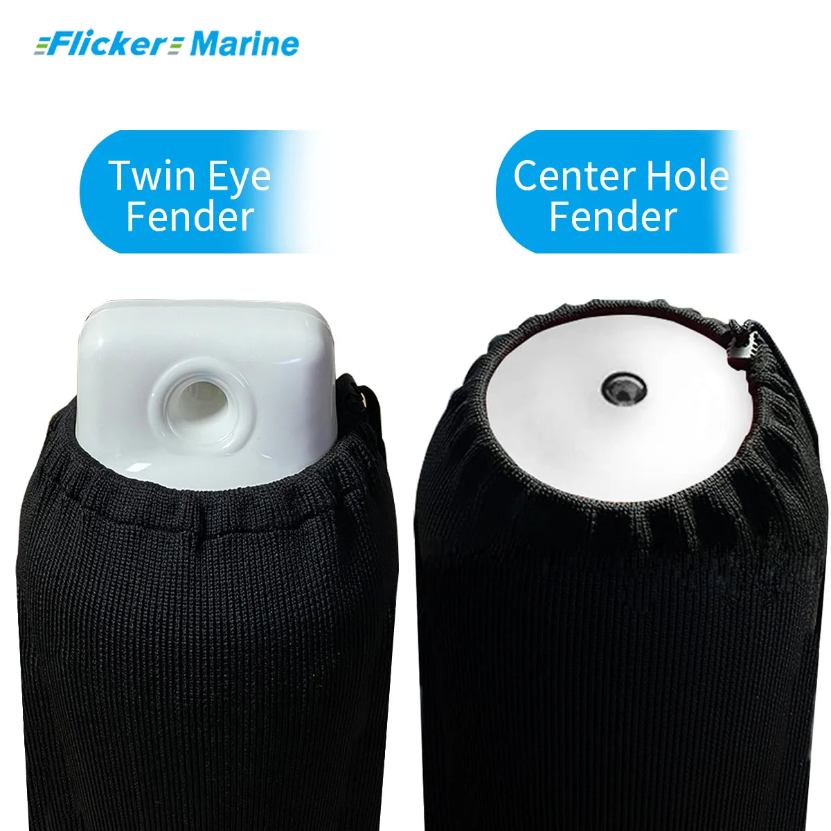 Boat Fender Covers Set (2/4 Pack), Marine Fender Socks, Heavy-Duty Polyester Knit, Tightenable Drawstring, Protect Hull from Scr