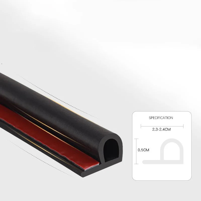 Universal Car A-pillar Sealing Strip Sound Insulation Waterproof Dustproof Rubber Seal For Car Door Accessories