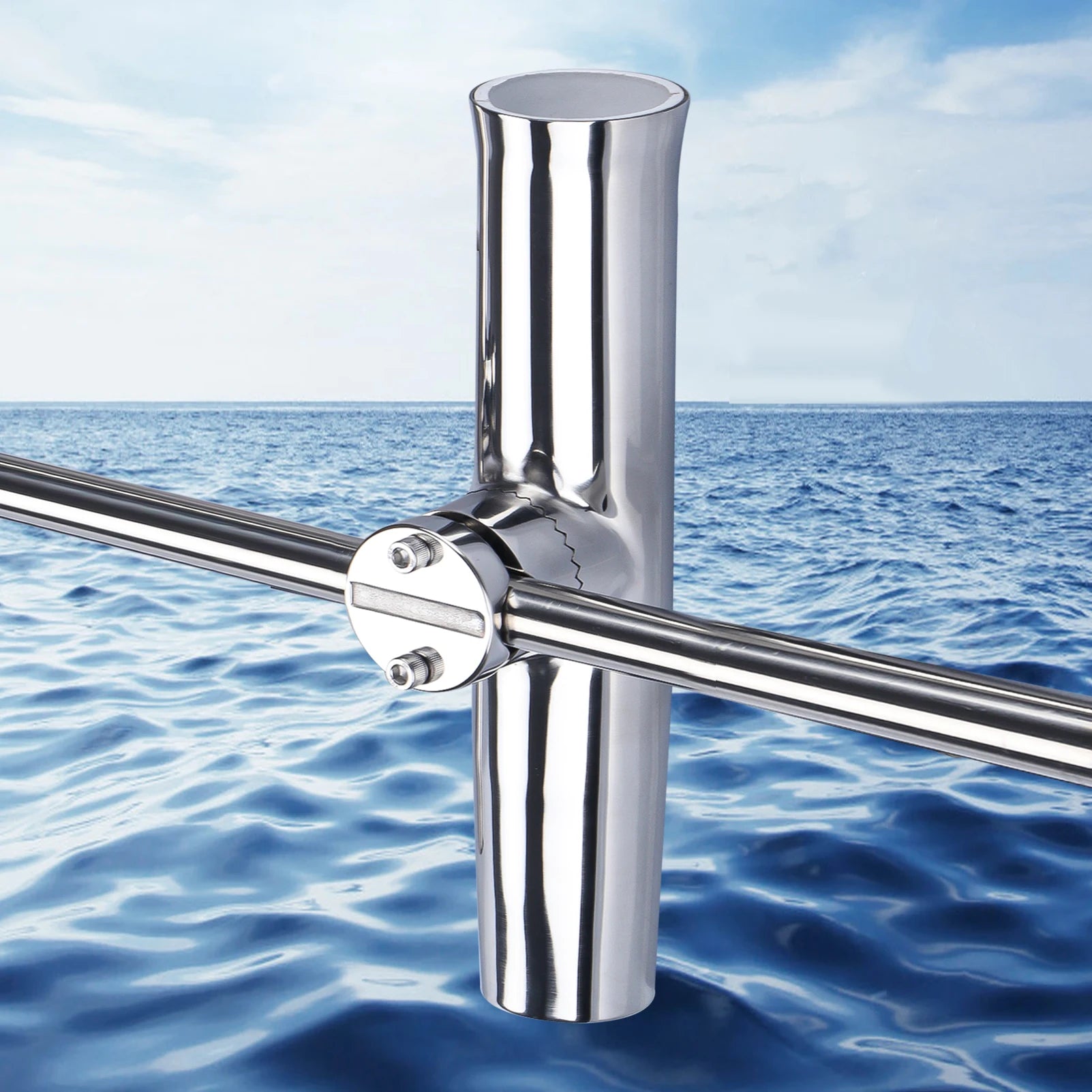 Boat Accessories Fishing Rod Holder Clamp Side Mount 7/8"-1" Rail Marine Boat Stainless Steel Rod Pole Bracket Tool