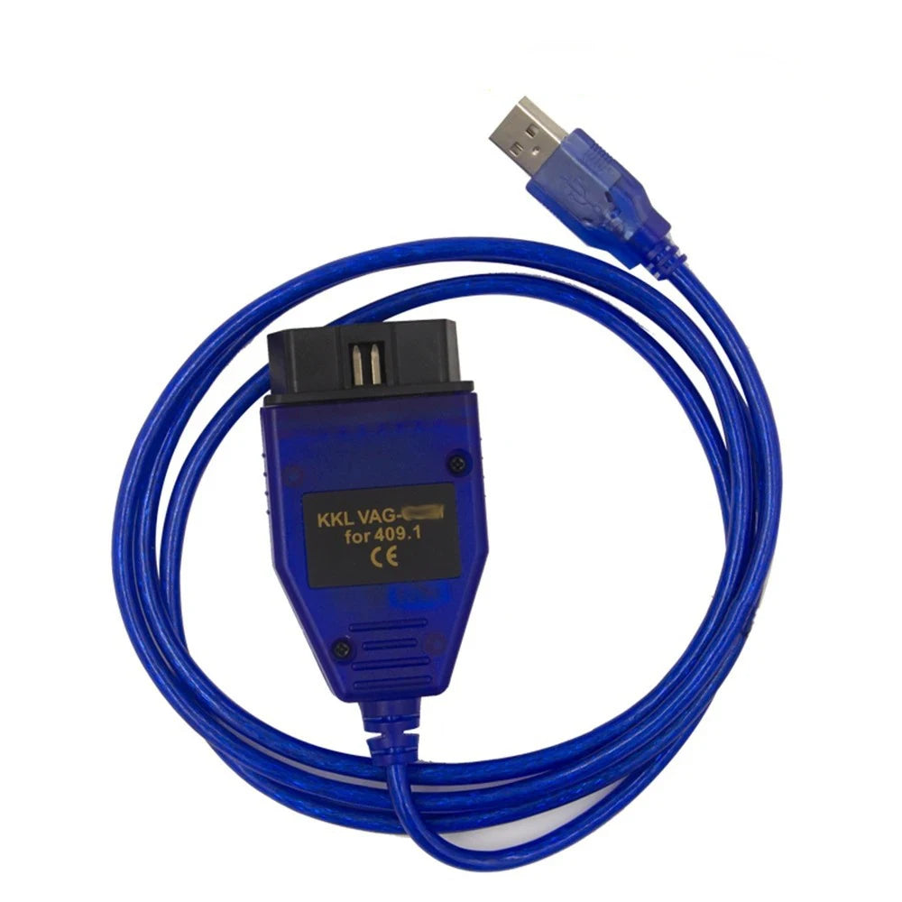FT232RL VAG409.1 OBD2 Diagnostic Cable – VAG KKL 409.1 for VW Audi Seat Skoda (USB Chip Tuning & ECU Programming)