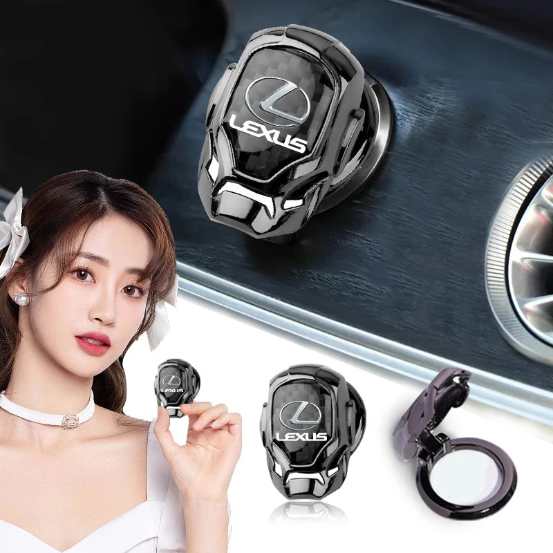 1Pcs Metal Car One-button Ignition Switch Protection Cover For Lexus CT200H ES350 GX460 470 IS250 LS460 NX300 RX300 350 450H